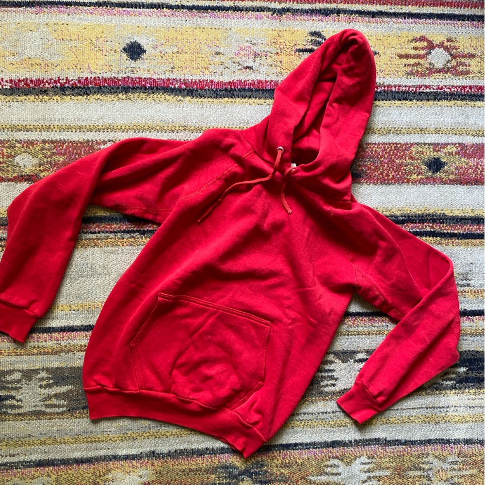 Vintage Red Blank Hoodie